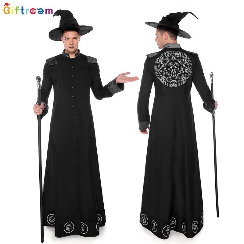 Halloween Adult Costumes Witch Demon Clothes, Gothic Vampire Witch Ghost Festival Party Costumes