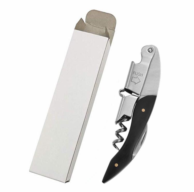 Red Wine Black Wooden Handle Wine Bottle Opener Corkscrew With Box