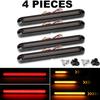 Upgrade LED Brake Tail DRL Lights 12V 24V Truck Trailer Waterproof 3 In 1 Red Yellow Integrated Flowing Water Turn Signal Lamps