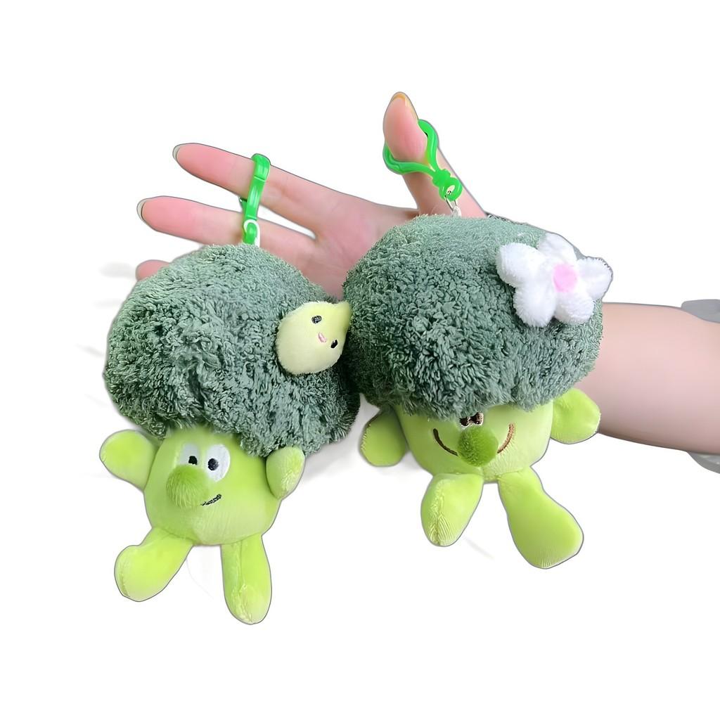 Брокколи Зеленый Очаровательный Плюшевый Брелок с Дизайном Цветного Цыпленка Детям Для