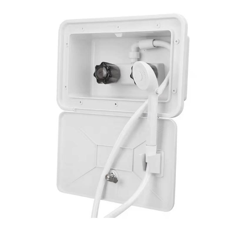 L10A RV Exterior Shower Box Quick Connect Sprayer & Hose Faucet Hose For Motorhome Boat Accessories