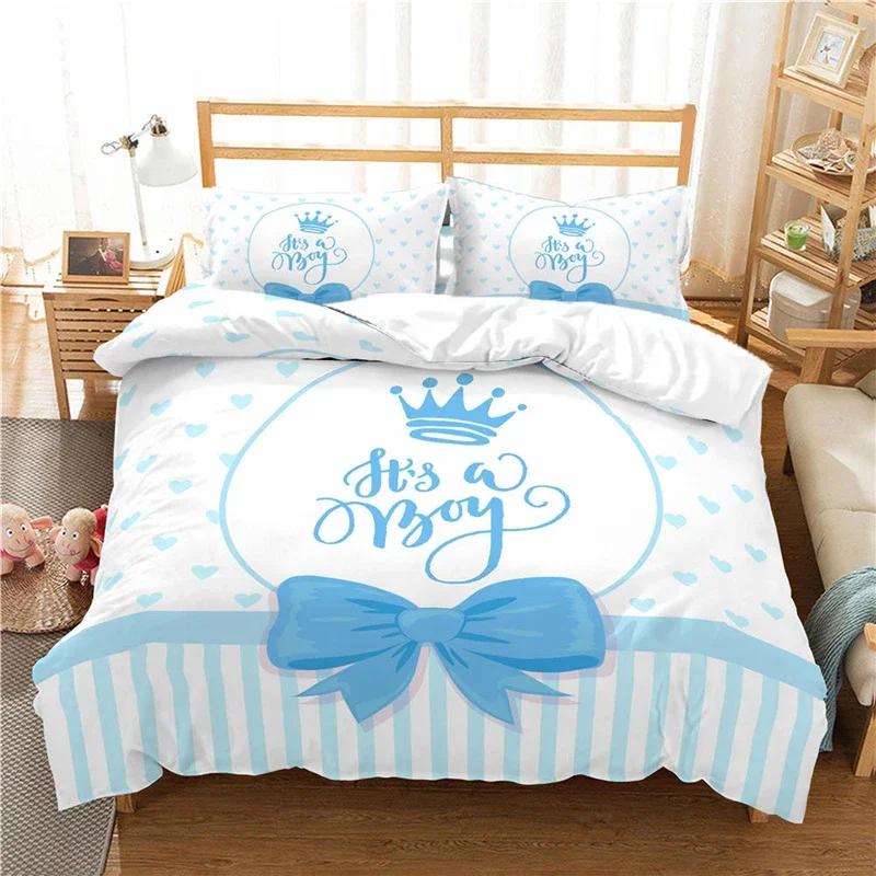 3D Printed Bow Pink Comfortable Duvet Quilt Cover Pillowcase Bedding Set Children Bedroom Decoration Home Textile