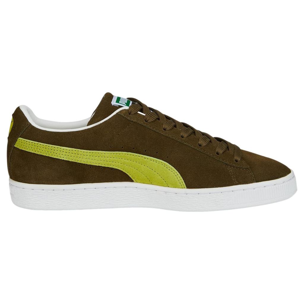 Puma Suede Classic 21 Deep Olive Tart Apple Унисекс Кроссовки Зеленый Белый 374915-58