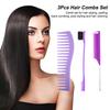 3Pcs Hair Combs Set Fine Wide Tooth Comb Rat Tail Comb Cutting Comb Double Sided Edge Control Brush