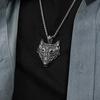 New Titanium Steel Wolf Head Accessory Nordic Viking Titanium Steel Hip Hop Necklace for Men