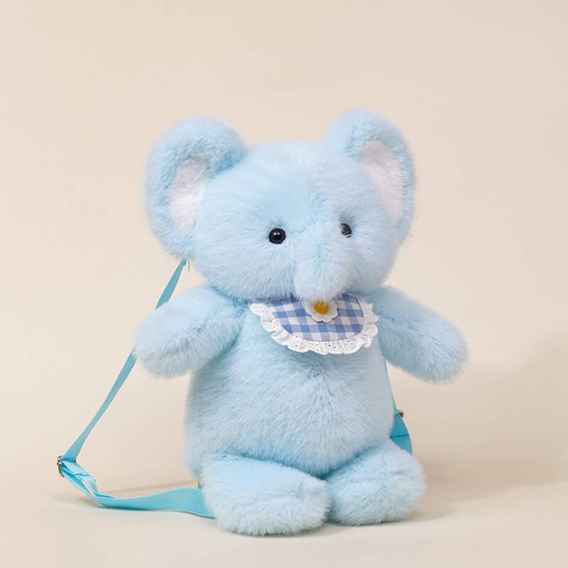 Simulation Cartoon Backpack Teddy Bear Storage Bag Girl's Birthday Gift Fashionable Cute Soft and Comfortable Adjustable Straps