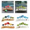 Colorful Mushrooms On Tree Stump Resins Miniature Figurine Collectible Ornament for Home Desktop and Landscape Decors
