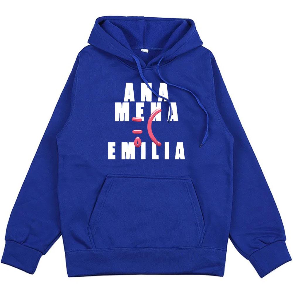 Ana Mena Emilia CARITA TRISTE Hoodies Streetwear Winter Men/Women Streetwear Graphic Clothes Hooded Fleece Unisex