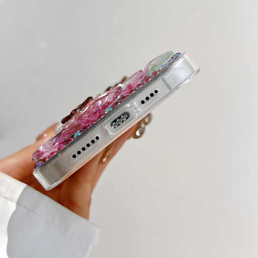 Блестящий стразы Клевер Цветок Кристалл Алмаз Блеск Искры Чехол Для Samsung Galaxy A57 A37 A56 A36 A26 A55 A35 A25 A54 A34 A24 A52 A72 4G 5G