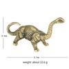 6pcs Jurassic Dinosaur Set Brass Desk Decoration Sword Dragon Triceratops Metal Figurines Vintage Home Decor Souvenir