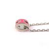 Excellent HERMES Necklace Mini Pop H pendant Pendant Pink Silver Women Used