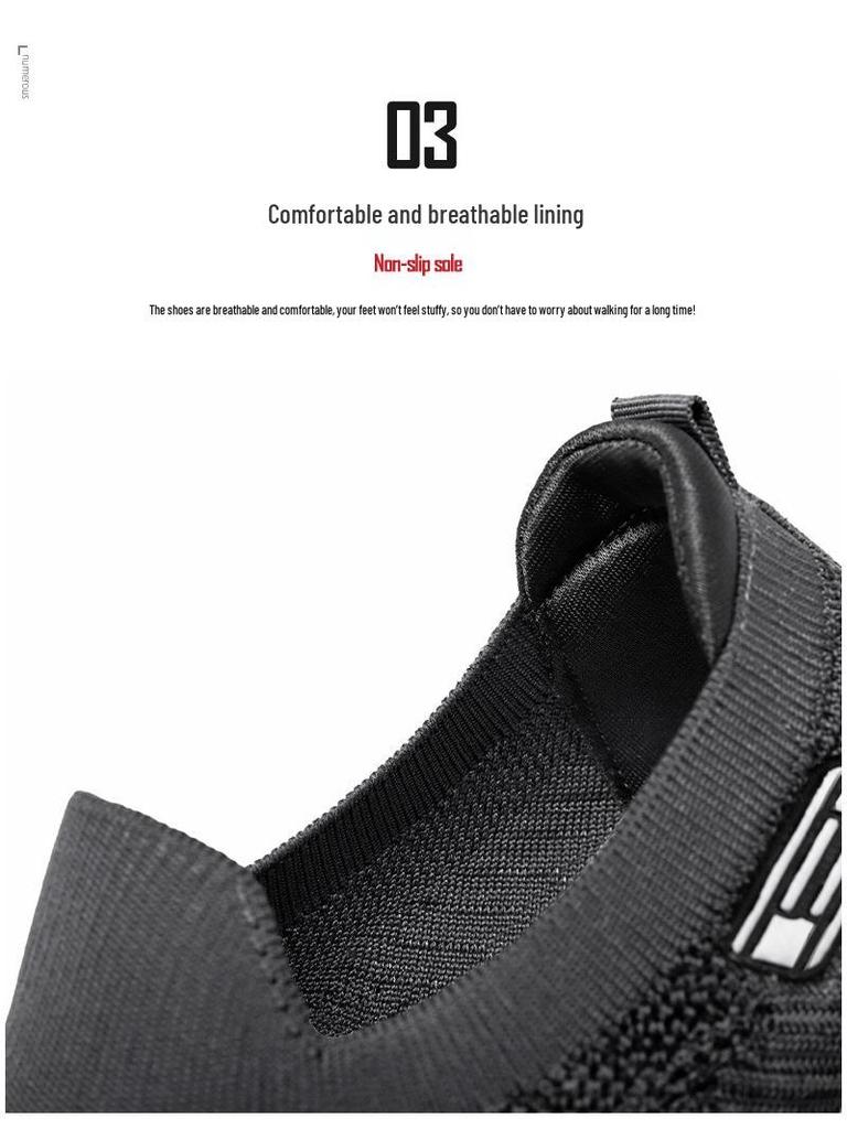 Мужские дышащие слипоны из материала Flyknit для повседневной носки