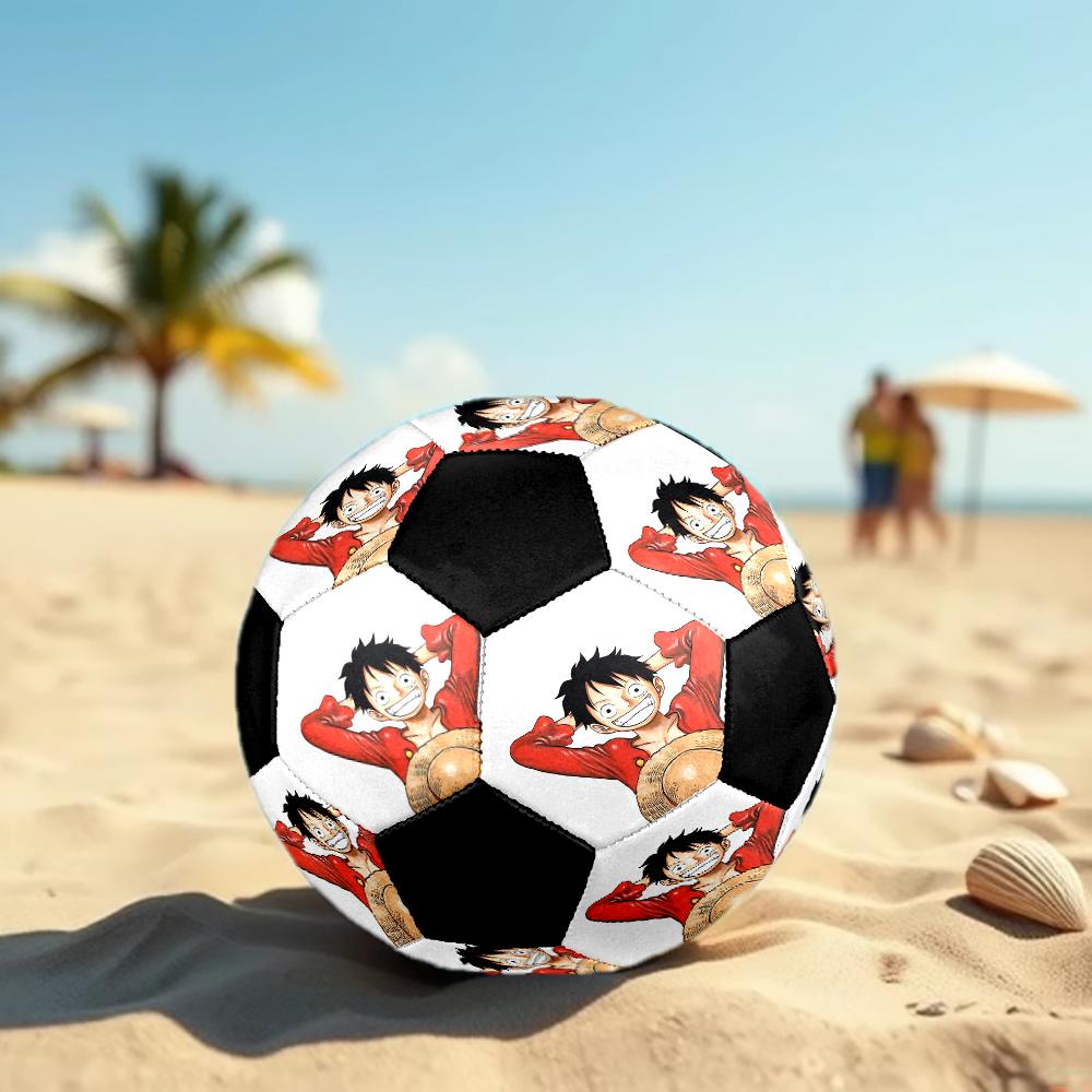 1pc ONE PIECE Luffy Football Soccer Ball Size 5 Indoor Soccer Ball Fashion Colorful Backyard Game -Great For Sports Fans Gift HE28