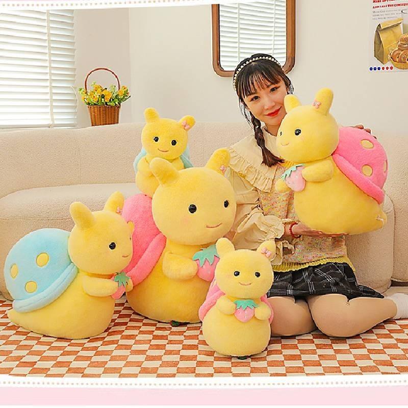 Charming Snail Strawberry Stuffed Animal Cross-border New Product Plush Toy Wholesale Children Cushion Birthday Souvenir 70cm