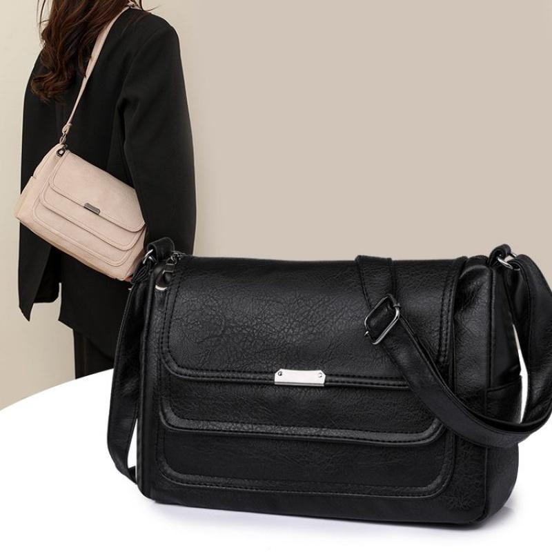 Женские сумки через плечо из искусственной кожи, женские сумки под мышками 2024 года, зимние однотонные маленькие сумки с верхней ручкой, женские повседневные сумки