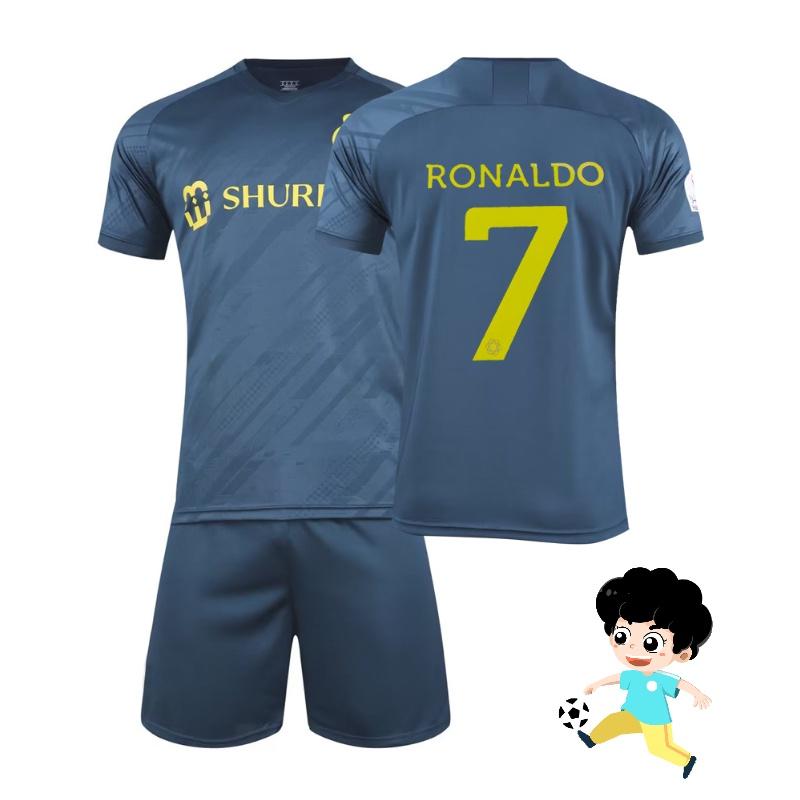 22-23 Победоносная команда Саудовской Аравии Футбольная майка Роналду 7 Детская футбольная форма Напечатанный номер