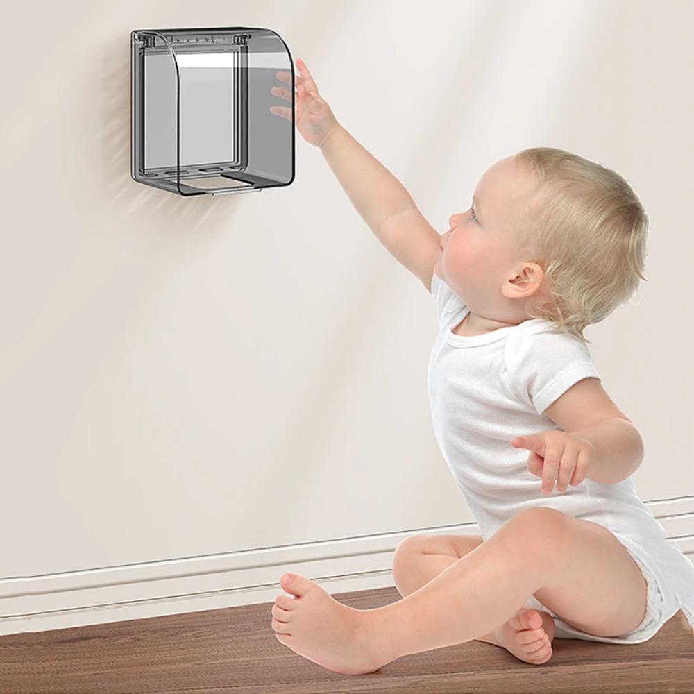Self-Adhesive 86 Type Wall Socket Waterproof Box Plastic Socket Supplies Kitchen