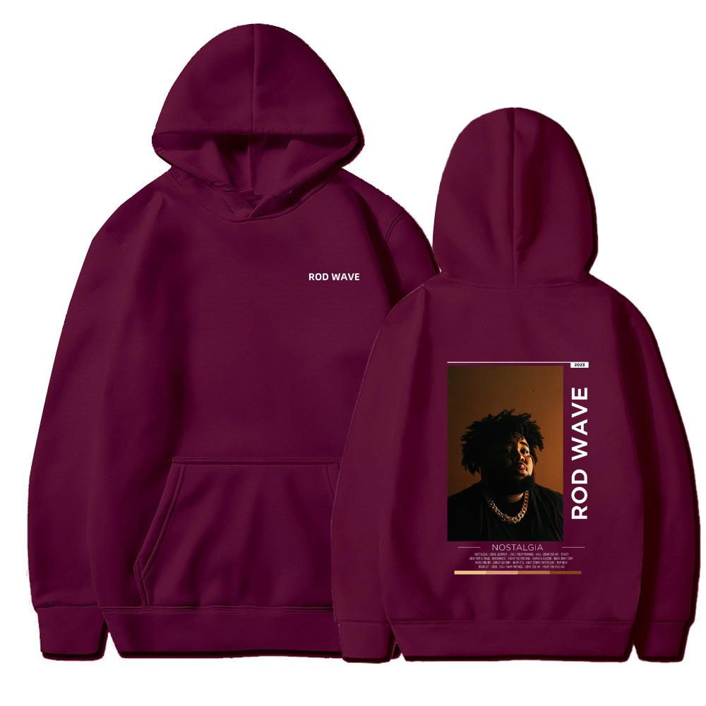 Rod Wave Nostalgia Essential Hoodies Мужские Женские Толстовки С Капюшоном Модные Повседневные Пуловеры в Стиле Хип-Хоп Осенние Мальчики Девочки Черные Уличные Толстовки С Капюшоном