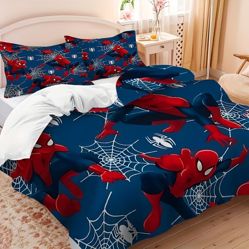Spider-Man 3-Piece 1 Quilt Cover One Piece Bedding Set Comforte Luxus Exquisite Birthday Gift 100% Polyester Home Decor
