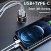 Mini Alloy Type-C Car Charger with Hidden Pull Ring for Super Fast Charging