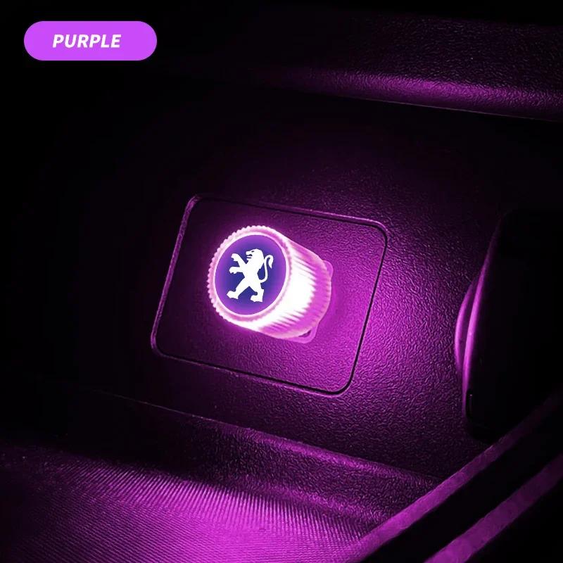 Для Peugeot 1 шт. Новый USB-светодиодный свет в автомобиль, атмосферообразующий свет в салоне автомобиля, аксессуары для автомобиля Для Peugeot 206 208 306 307 308 407 408 50