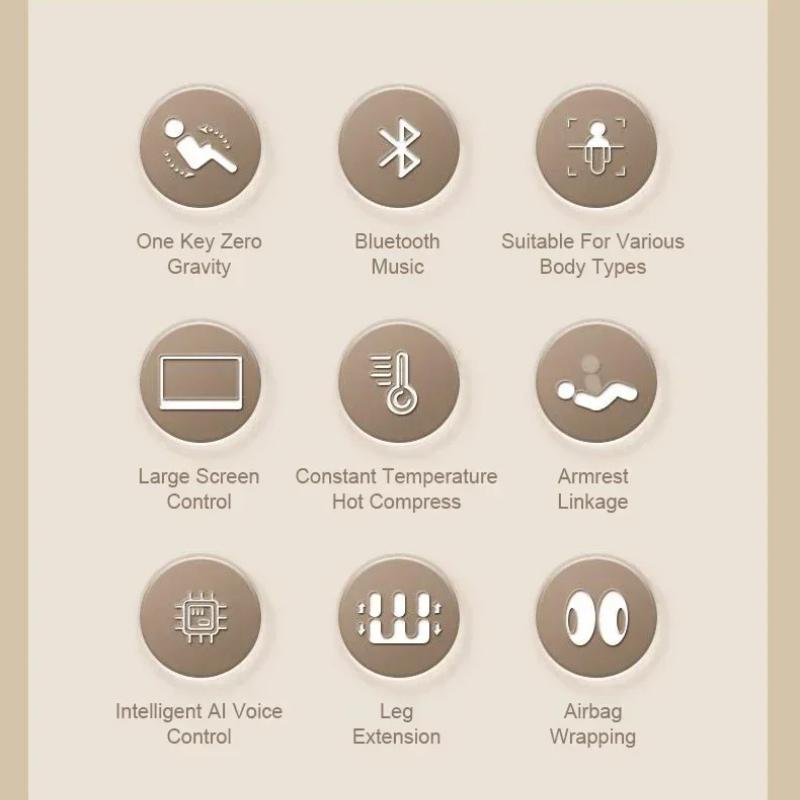 Presumed Point Massage Track Massage Chair Zero Gravity Massage Armchair Full Body Airbag Massage Sofa Touchscreen Office