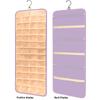 1 Pcs Hanging Jewelry Organizer Storage Roll With Hanger Metal Hooks Double-Sided Jewelry Holder For Earrings Necklaces Rings