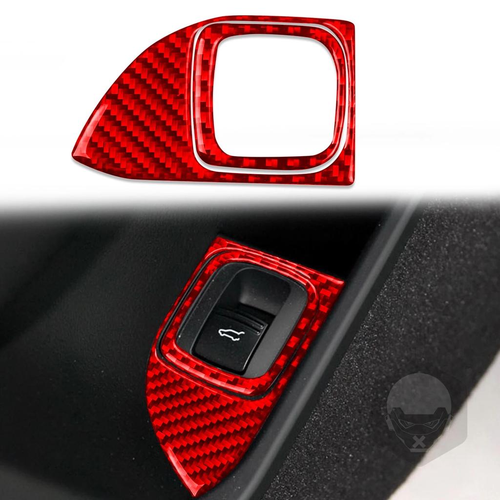 For Porsche Cayenn S GTS Turbo 2003-2010 Accessorie Carbon Fiber Interior Trunk Switch Trim Sticker Car Decoration