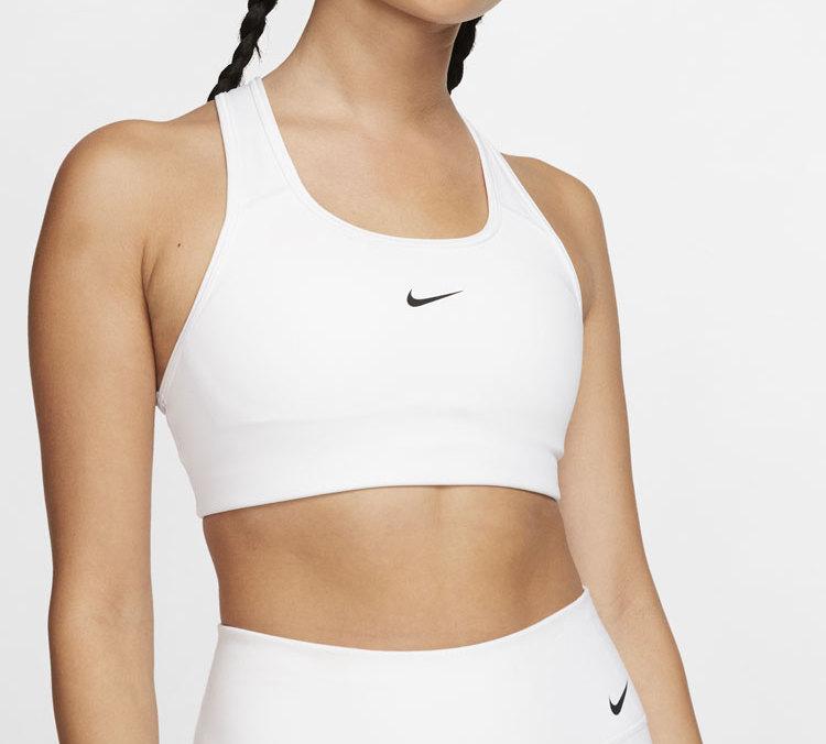 Nike Спортивный бюстгальтер с принтом Swoosh BV3637-100