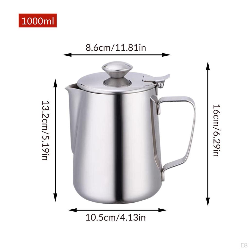 Milk Frothing Pitcher Barista Tool Espresso Machine Accessory Steaming for Home