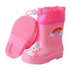 Мультяшные детские водонепроницаемые резиновые дождевые сапоги с нескользящей подошвой для малышей и детей