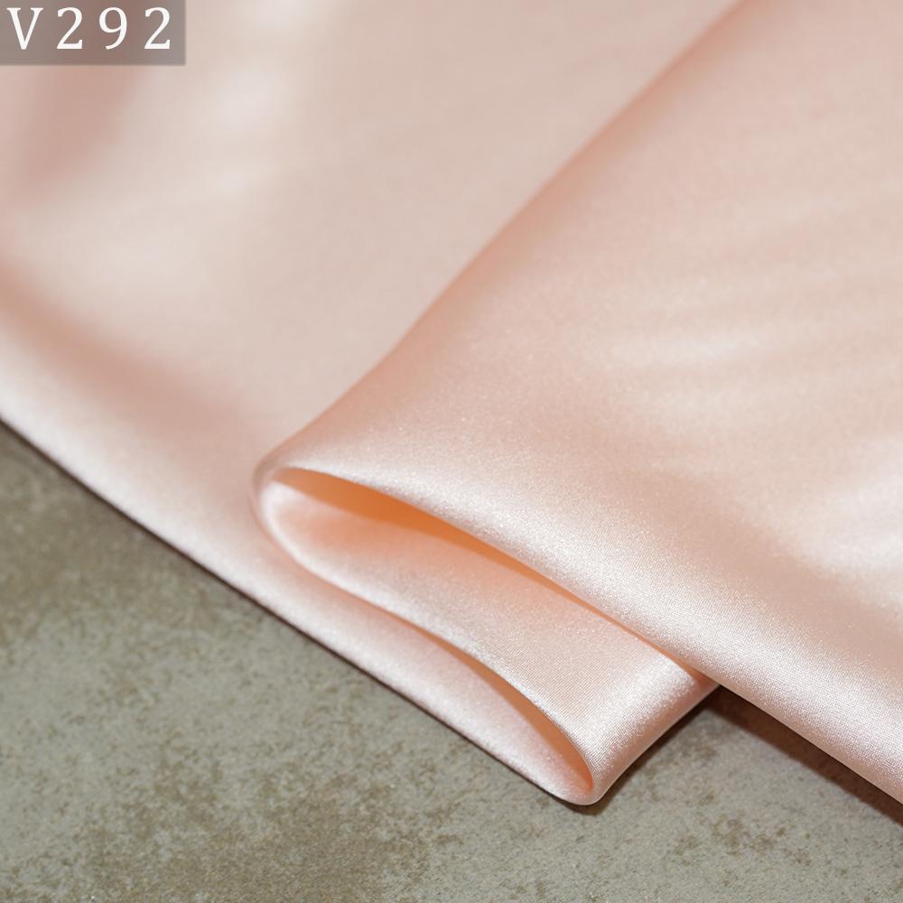 HYSK Natural Genuine Pure 100% Silk Crepe Satin Fabric Silk China Duchess Plain Brown by Meter for Dress Bedding Wedding