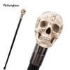 Белая смола, голова монстра-черепа, трость для ходьбы, модная декоративная стальная трость, элегантная трость для косплея, набалдашник, посох, 94 см