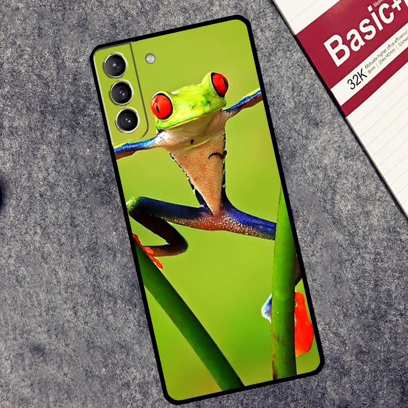 Чехол 'Зеленая лягушка' для Samsung Galaxy S26 S25 Ultra S20 S21 S22 S23 S24 Ultra S10 Plus S25 FE Защитный чехол