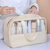 Portable Travel Cosmetic Bag Women Transparent Makeup Bag Large-Capacity Bath Wash Bags Multifunctional Waterproof Storage Pouch