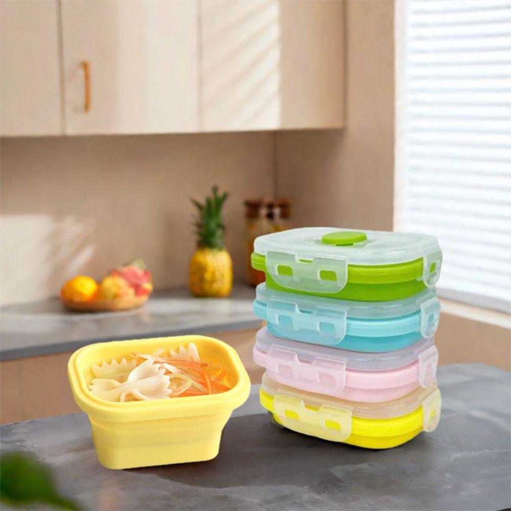 4Pcs 150ml Food Fresh-Keeping Box Sealed Kids Snack Container  Office