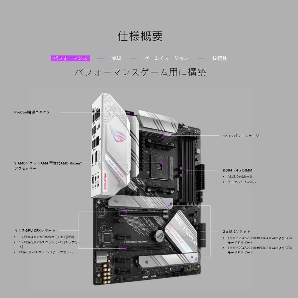 ASUS AMD B550 Equipped Socket AM4 Compatible Motherboard ROG STRIX GAMING B550-A [ATX]