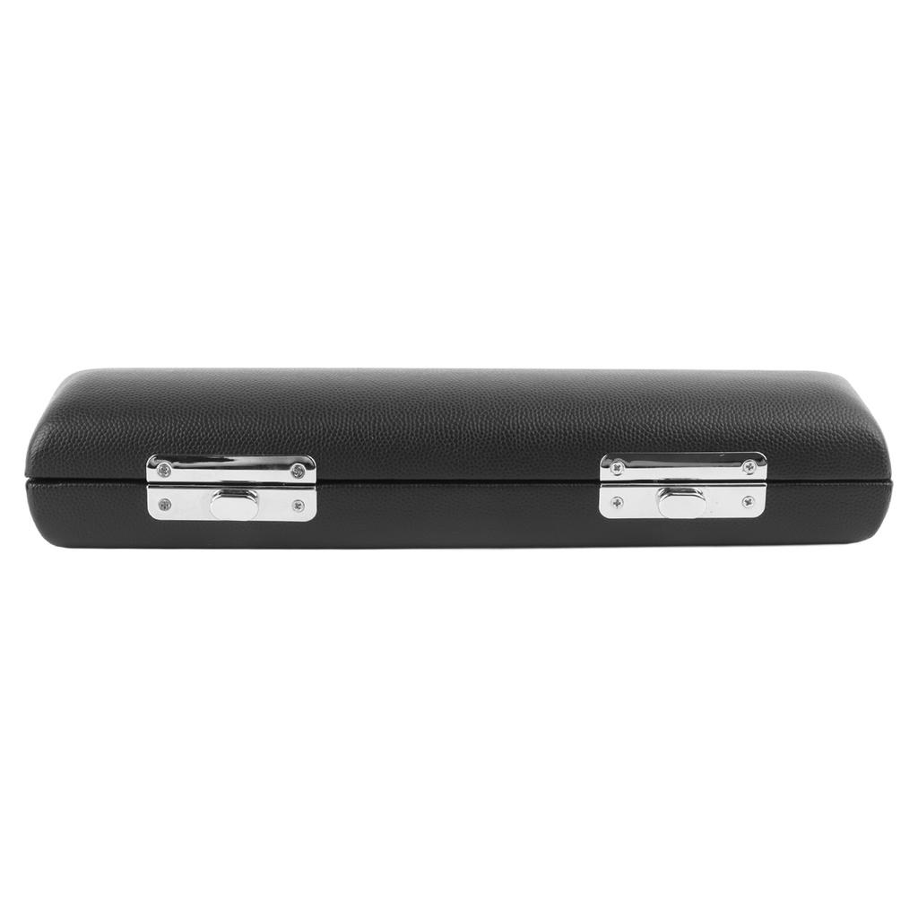 Piccolo Case 16 Holes Piccolo Storage Box Black Durable Portable Bump Proof Leather Box