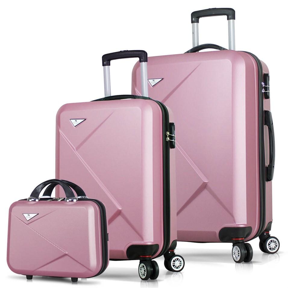 MY VALICE Набор чемоданов Diamond Abs из 3 предметов (Макияж + салон + средний размер)