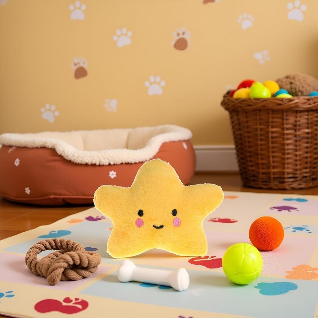 2Pcs Star Plush Pet Dog Toys Cute Squeaky Toy for Interactive Toy Dog Chew Toy for Pet Dog Puppy Training Playing, Squeak (Pink)