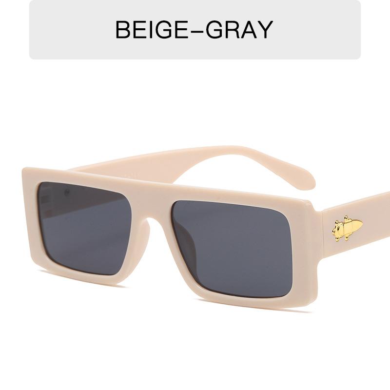 Women's Retro Rectangular Sunglasses Luxury Fashion Black Eyewear Metal Hinge UV400 Protection