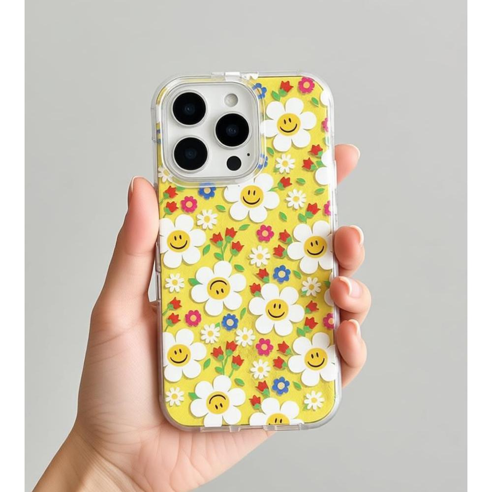 Daisy Smile Soft Fashion Phone Case For iPhone 17 Pro Max 16 Pro 15 Plus 14 13 mini 12 11 16E 17 Air Case