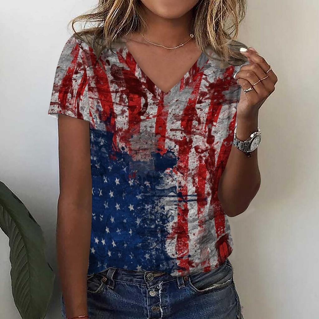 Футболка с 3D-принтом и цветочным принтом в виде тропических листьев, летние женские футболки с V-образным вырезом, топы Y2k, уличная одежда, футболки больших размеров в стиле Харадзюку, женская одежда