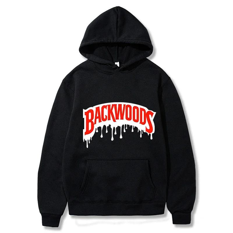 Стильные худи Backwoods для мужчин, модные свитшоты с графическим принтом букв, повседневные и крутые худи в стиле Харадзюку для женщин, пуловеры с капюшоном