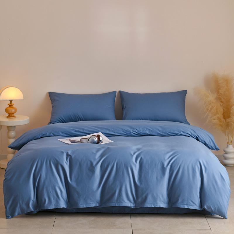 100% Egyptian Cotton 3 Piece Duvet Cover Set with 2 Pillowcases Single Double Queen King Size