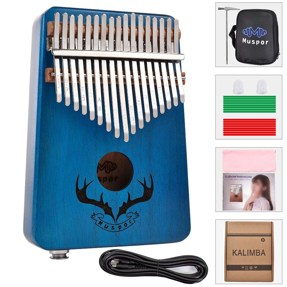 Kalimba EQ Kalimba Pickup Thumb Piano With Bag 17 Key