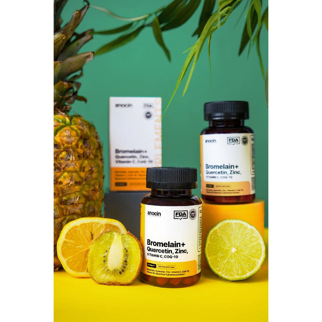 Бромелайн, ананас, кверцетин, цинк, Coq-10, витамин С, формула супербромелайна