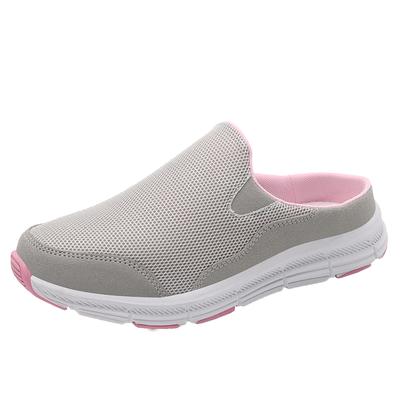 Женская повседневная спортивная обувь с сетчатой поверхностью, дышащие полутапочки, весна и лето, новые женские туфли на плоской подошве большого размера