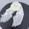 140*140cm Japanese Solid Color Fluffy Linen Scarf Spring and Summer Thin Breathable Square Shawl Scarves