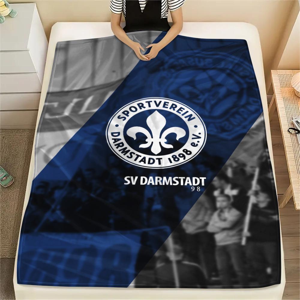 1 шт. Фланелевое одеяло с принтом SV Darmstadt 98, Высококачественное, Удобное для всех сезонов, Декор для дома, Тепло и уют, Идеально для рождественских подарков91